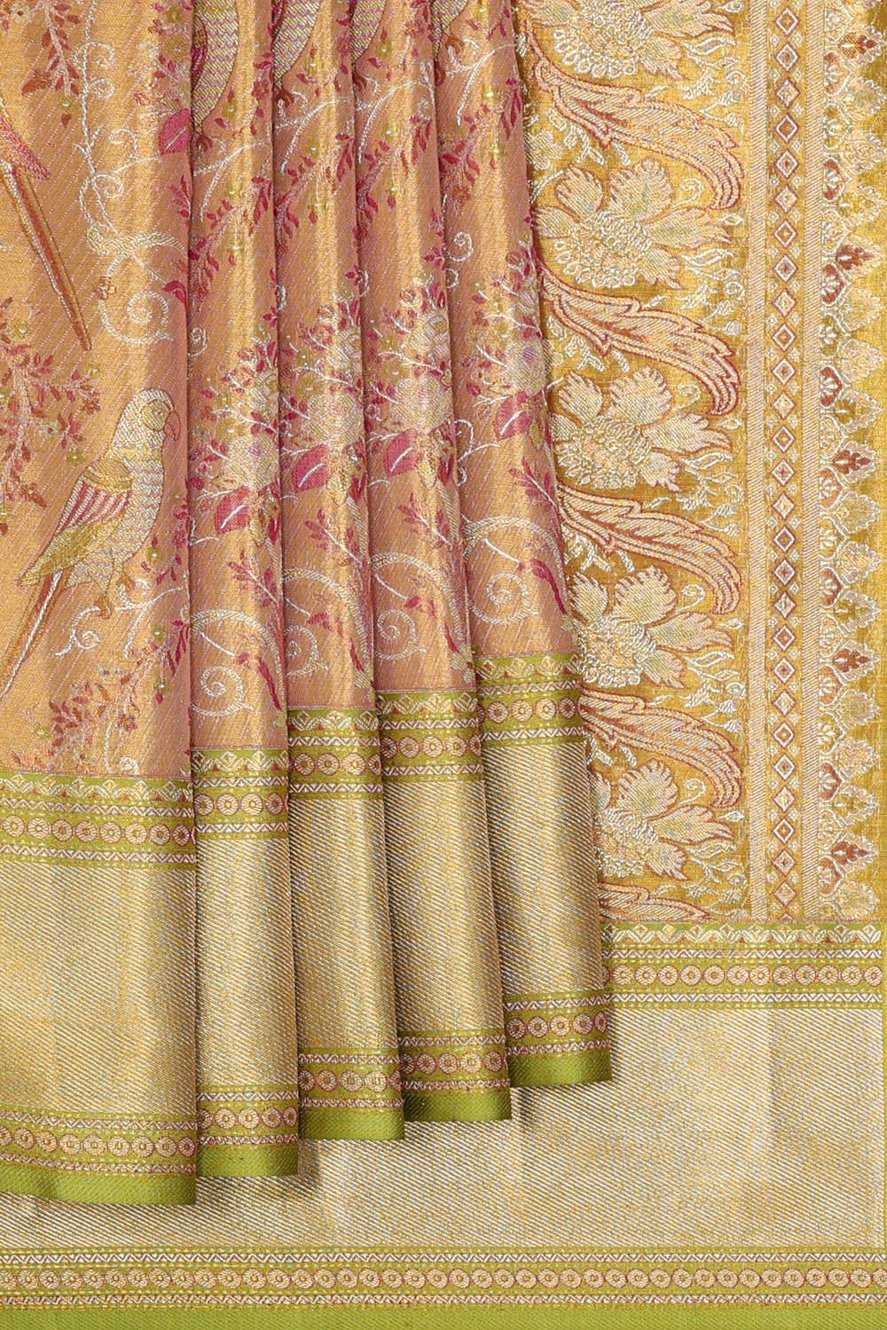 Image of Kanchipattu Gold Tissue Brocade Saree
